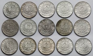Pilsudski 10 zloty 1935-1937 - set (15pcs)