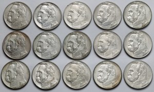 Pilsudski 10 zloty 1935-1936 - set (15pcs)