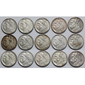 Piłsudski 10 złotych 1935-1937 - zestaw (15szt)