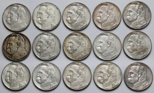Pilsudski 10 zloty 1935-1937 - set (15pcs)