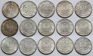 Pilsudski 10 zloty 1935-1937 - set (15pcs)