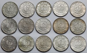 Pilsudski 10 zloty 1935-1937 - set (15pcs)