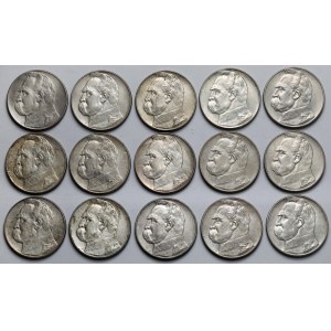 Piłsudski 10 złotych 1935-1937 - zestaw (15szt)