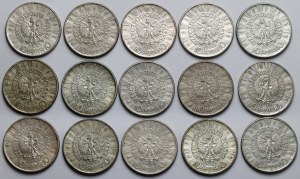 Pilsudski 10 zloty 1935-1936 - set (15pcs)