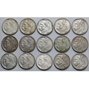 Piłsudski 10 złotych 1935-1937 - zestaw (15szt)