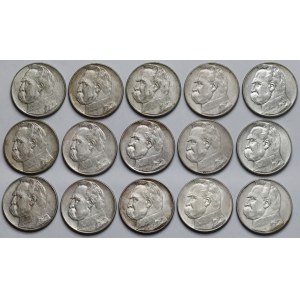 Piłsudski 10 złotych 1935-1936 - zestaw (15szt)