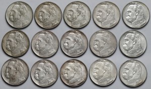 Pilsudski 10 zloty 1935-1936 - set (15pcs)
