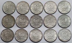 Pilsudski 10 zloty 1935-1936 - set (15pcs)