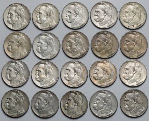 Piłsudski 5 zloty 1934-1936 - set (20pcs)