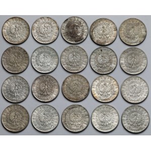 Piłsudski 5 złotych 1934-1936 - zestaw (20szt)