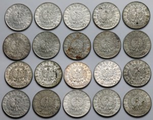 Piłsudski 5 zloty 1934-1936 - set (20pcs)