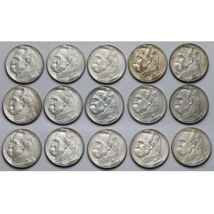 Piłsudski 10 złotych 1937 - zestaw (15szt)