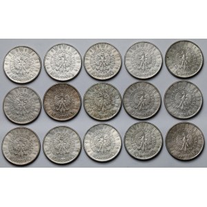 Piłsudski 10 złotych 1935 - zestaw (15szt)