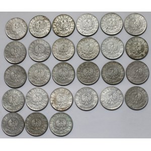 Piłsudski 10 złotych 1935-1937 - zestaw (27szt)