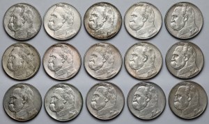 Pilsudski 10 zloty 1935-1937 - set (15pcs)