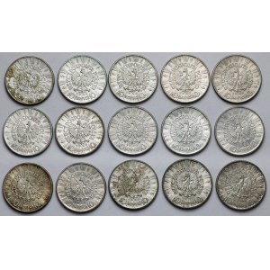 Piłsudski 10 złotych 1936 - zestaw (15szt)