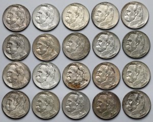 Piłsudski 5 zloty 1934-1936 - set (20pcs)