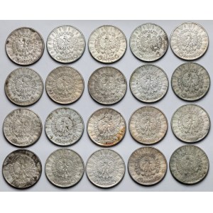 Piłsudski 5 złotych 1934-1936 - zestaw (20szt)