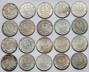 Piłsudski 5 zloty 1934-1936 - set (20pcs)