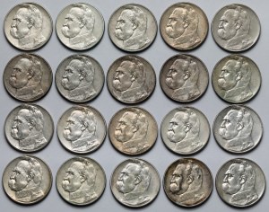 Piłsudski 5 zloty 1934-1936 - set (20pcs)