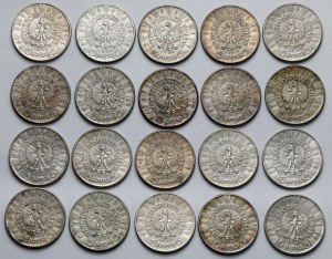 Piłsudski 5 zloty 1934-1936 - set (20pcs)