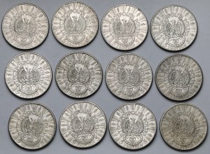 Strzelecki, Piłsudski 5 złotych 1934 - zestaw (12szt)