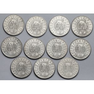 Strzelecki, Piłsudski 5 złotych 1934 - zestaw (11szt)