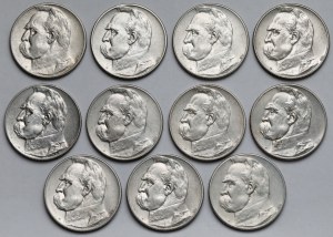 Strzelecki, Piłsudski 5 zloty 1934 - set (11pcs)
