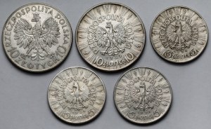 Sobieski et Piłsudski 5-10 or 1933-1939 - set (5pcs)