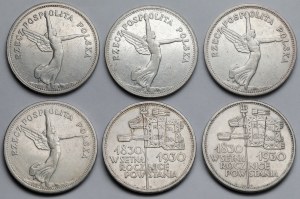 Nike et Banner 5 or 1928-1930 - set (6pcs)