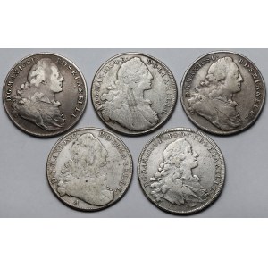 Niemcy, Bawaria, Maximilian III Joseph, Talary 1756-1775 - zestaw (5szt)