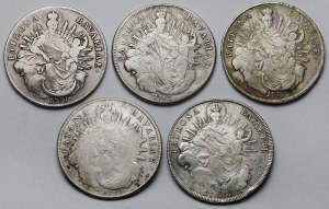 Allemagne, Bavière, Maximilien III Joseph, Thalers 1756-1775 - set (5pc)