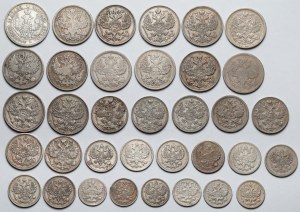 Russia, Nicholas I - Nicholas II, 5-25 kopecks 1849-1914 - set (35pcs)