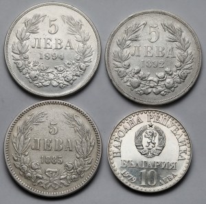 Bulgarie, 5-10 leva 1885-1979 - set (4pc)