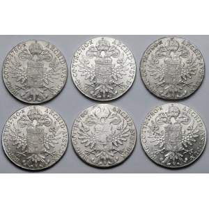 Austria, Maria Teresa, Talar 1780 - nowe bicie - zestaw (6szt)