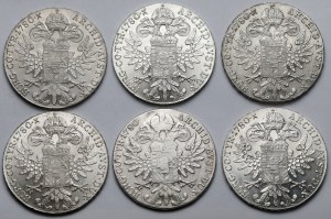 Autriche, Marie-Thérèse, 1780 thaler - nouvelle frappe - set (6pcs)