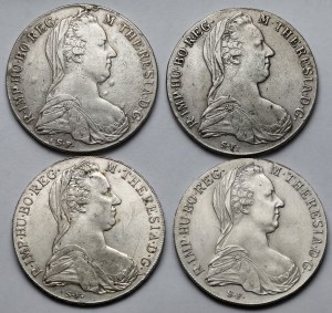 Autriche, Marie-Thérèse, 1780 thaler - nouvelle frappe - set (4pcs)