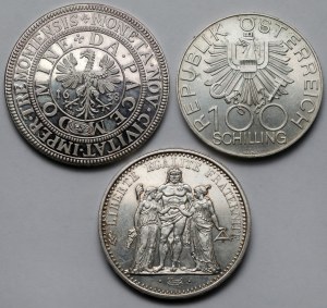 Europe, Pièces et médailles en argent - set (3pcs)