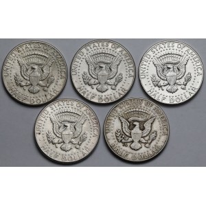 USA, 1/2 dolara 1964 - zestaw (5szt)