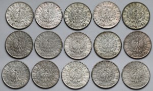 Pilsudski 10 zloty 1935-1937 - set (15pcs)