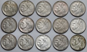 Pilsudski 10 zloty 1935-1937 - set (15pcs)