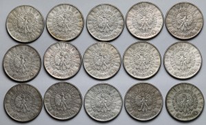 Pilsudski 10 zloty 1935-1937 - set (15pcs)