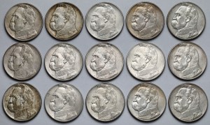 Pilsudski 10 zloty 1935-1937 - set (15pcs)