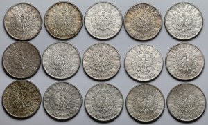Pilsudski 10 zloty 1935-1937 - set (15pcs)