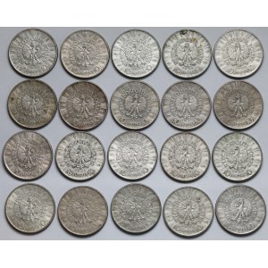 Piłsudski 10 złotych 1935-1937 - zestaw (20szt)