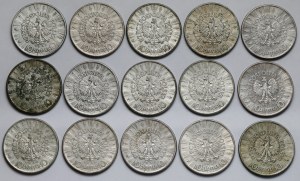 Pilsudski 10 zloty 1935-1937 - set (15pcs)