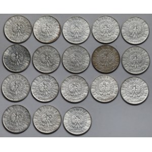 Piłsudski 10 złotych 1935-1937 - zestaw (18szt)