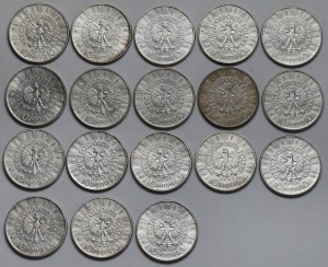 Pilsudski 10 zloty 1935-1937 - set (18pcs)