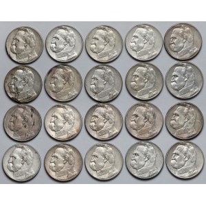 Piłsudski 5 złotych 1934-1936 - zestaw (20szt)