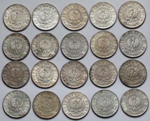 Pilsudski 5 zloty 1934-1936 - set (20pcs)